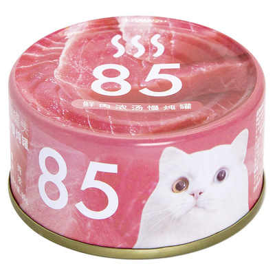 尾巴生活85度鲜肉浓汤猫罐