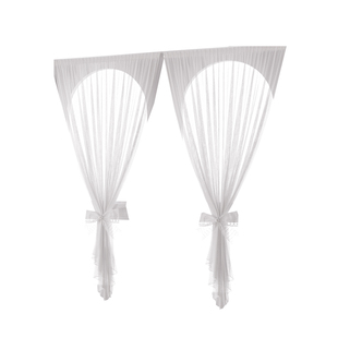 客厅卧室纱帘梦幻影子透光不透人遮阳防晒隔热窗帘白色日式麦穗纱