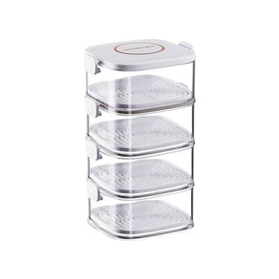 配菜盘葱姜蒜收纳盒厨房家用密封食品级放冰箱冷冻带盖分类备菜盒