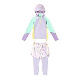 尼多熊儿童防晒泳衣男女宝宝长袖分体泳衣中大童两栖泳装好看海边