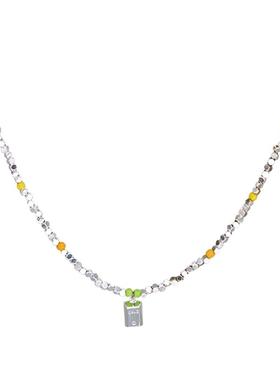 闪银暴富碎银子项链锁骨链