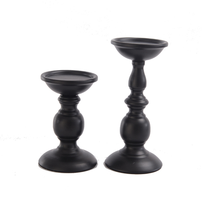 欧式烛台铁艺复古黑色蜡烛台浪漫餐桌蜡台婚庆婚礼摄影道具摆件