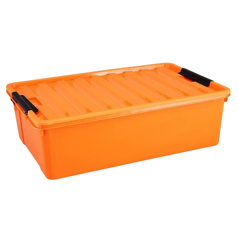 有盖搬家带轮子物品扁平床底收纳箱有盖滑轮抽屉式扁23cm高收纳盒