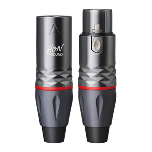 宏尚德卡侬头三芯卡农公母焊接头镀金铜针XLR平衡麦克风话筒插头