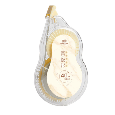 真彩米黄色原纸色修正带真隐形