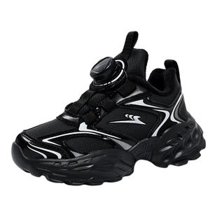 双星男童二棉鞋2025秋冬新款皮面黑色运动鞋儿童冬季加绒保暖棉鞋