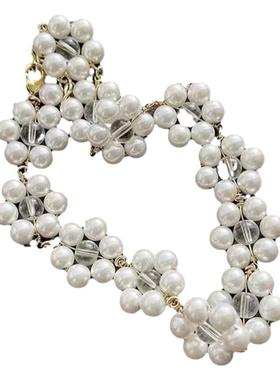 花朵珍珠项链，网红同款这都有