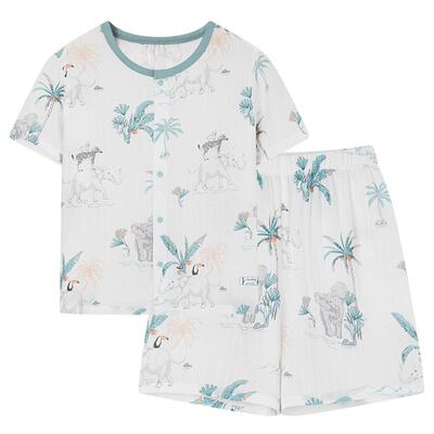 ibaby儿童短袖睡衣家居服套装
