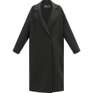 2025春季新款双面羊绒大衣女中长款羊毛呢外套赫本风茧型大码高端