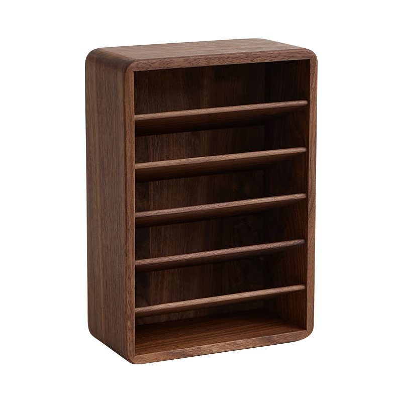 木町口红收纳盒实木梳妆台桌面化妆品唇釉粉饼化妆刷化妆品置物架