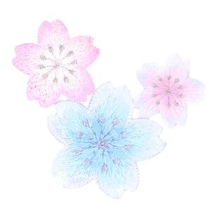 小樱花刺绣布贴补衣服图案可缝可贴补洞包包装饰自粘羽绒服补丁贴