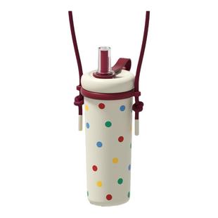 世大家保温杯女2025新款不锈钢陶瓷内胆保冷水杯大容量吸管杯子