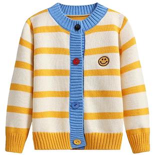 男童女童儿童针织开衫毛衣初秋韩系薄款纯棉毛线宝宝小学生春秋款