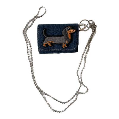 牛仔刺绣腊肠狗适用苹果耳机保护套airpodspro2无线蓝牙耳机壳三四代airpods4二代ipod耳机盒airpods3耳机包