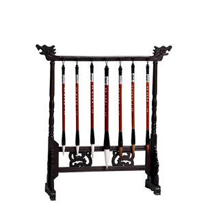 光祖鸡翅木毛笔笔架实木旺文昌毛笔7支笔笔挂套装大毫笔金榜题名学生文昌摆件书法14针挂毛笔文房四宝专用笔