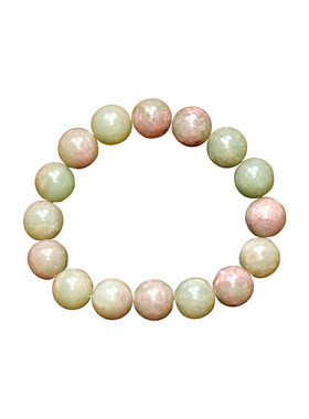 和田玉青白玉桃花玉圆珠