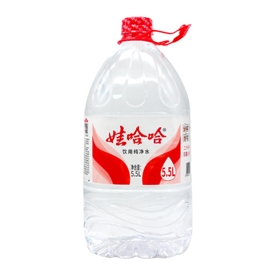 娃哈哈纯净水5.5L*4桶装大桶水家庭用水非矿泉水整箱批特价