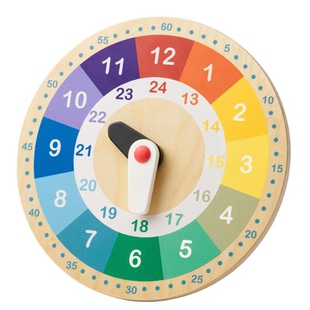 宜家翁德霍拉木制时钟玩具儿童玩具过家家玩具彩色数字国内代购