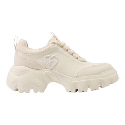 fed云朵印章厚底鞋春季新款女鞋白色老爹鞋休闲增高鞋女款YAB605