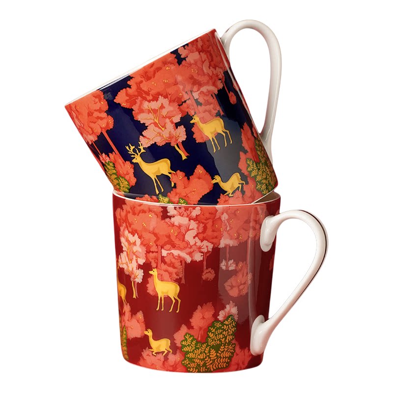 故宫 吉鹿献瑞马克杯 对杯礼盒 新年礼物生日礼物 故宫官方旗舰店