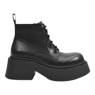 UDV2024秋冬新品真皮牛皮时尚马丁靴圆头厚底休闲女鞋英伦风