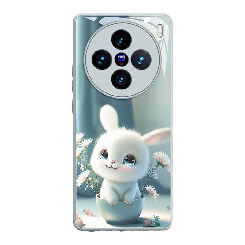 适用vivox100手机壳x100pro新款s玻璃壳X90保护Pro+叉x200镜头ultra套mini全包可爱的viv