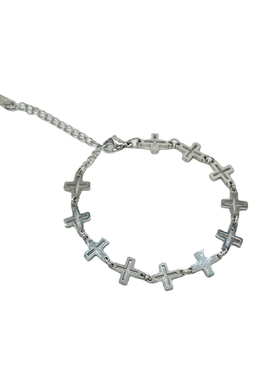 原创设计十字架钛钢手链街头
