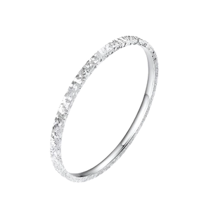 老凤祥碎冰冰银手镯女款2025新款纯银999足银镯子生日礼物送女友