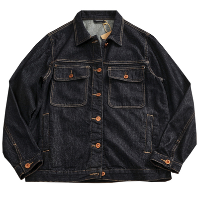 直筒版型翻领工装夹克高街复古