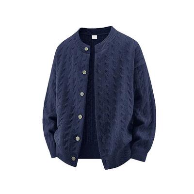 高级感提花开衫毛衣外套男针织衫