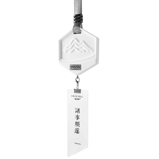 棠里TANGLI原创白石系列车载香薰挂件寒水石扩香车挂国风汽车挂饰