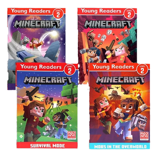 我的世界分级读物2级  Minecraft Young Readers Level 2 我的世界英文版 Minecraft书 逃离幽冥生存模式异界生物 儿童冒险游戏书