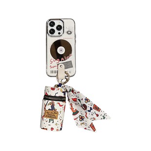 ins风创意CD镜面彩色口红包适用苹果16promax手机壳iphone15pro斜挎14时尚13保护套12手拎指环11挂绳15pro女