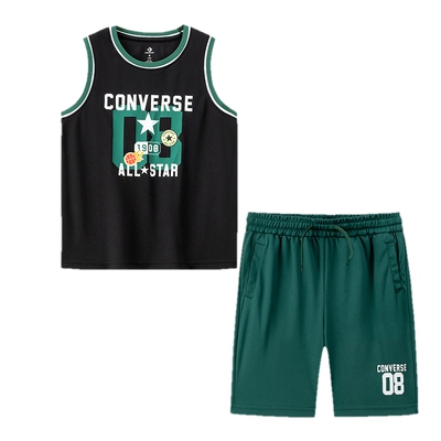 匡威儿童夏篮球服套装训练服球衣
