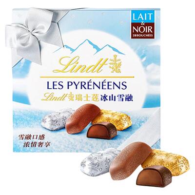 【王安宇同款】Lindt/瑞士莲冰山雪融夹心牛奶黑巧克力礼盒200g