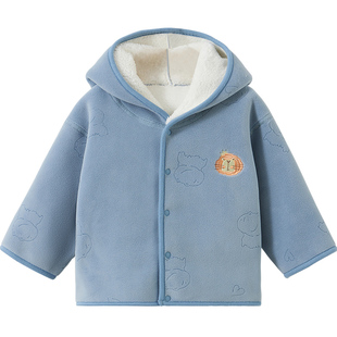 婴儿外套春秋冬季儿童保暖一岁男童女童外穿加绒冬装衣服宝宝上衣