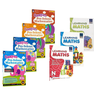 新加坡幼儿数学学习+攻克系列 SAP Learning & Conquer Pre-School Mathematics 3-6岁小学数学衔接教材教辅练习册 英文原版进口