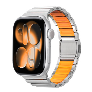 适用苹果s11/s10/s9专用表带扣硅胶ultra3新款iwatch磁吸applewatch秋冬纯钛合金属ultra2非原装高级男款新款