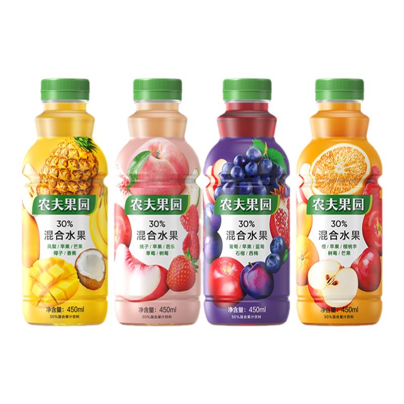 【农夫山泉官方旗舰店】农夫果园30%混合口味450ml*15（新口味）