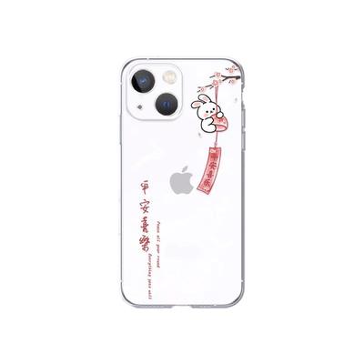 适用苹果透明夏日卡通风铃手机壳