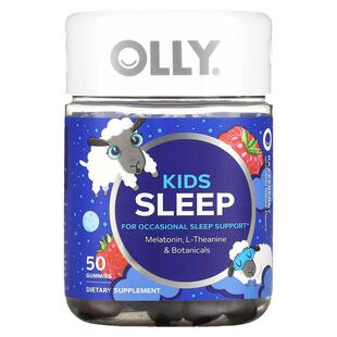 OLLY Kids Sleep儿童褪黑素软糖安心好眠舒缓心绪神经系统健康