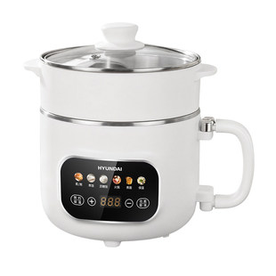 韩国电煮锅不锈钢家用小型多功能学生宿舍泡面锅火锅煎炸蒸煮一体