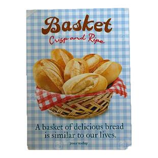 韩国小清新面包装饰野餐篮 ins博主拍照背景墙艺术油画布海报画芯