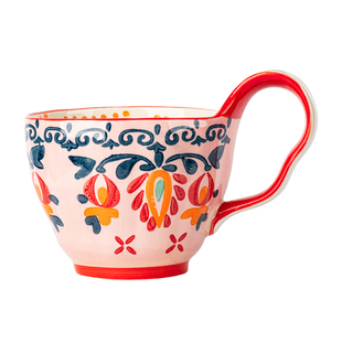 陶瓷杯家用马克杯大容量带把手早餐杯情侣杯好看的杯子女生日礼物