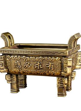 仿古铜四足鼎香炉陶瓷香炉