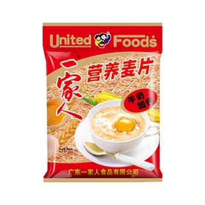 一家人营养燕麦片冲饮牛奶加钙