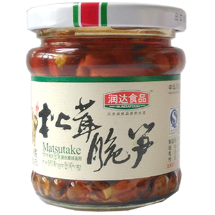 顺丰包邮下饭开胃菜松茸脆笋虎掌牛肝菌脆笋6瓶x158g礼盒混装送礼