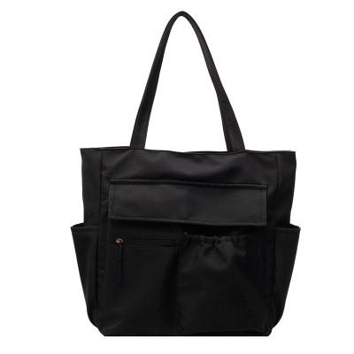 大容量帆布包包女2025新款休闲百搭通勤包单肩托特包学生上课包潮