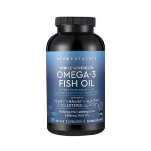 Viva进口高纯度深海鱼油dpa3倍浓缩天然omega3欧米伽3软胶囊180粒