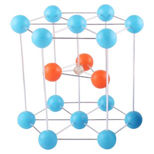镁晶胞晶体结构球棍模型单倍六倍十倍体单双色球六方最密堆积教具
